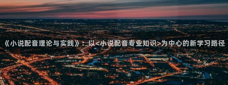 全本小说免费网上阅读：《小说配音理论与实践》：以<小说配音专业知识>为中心的新学习路径
